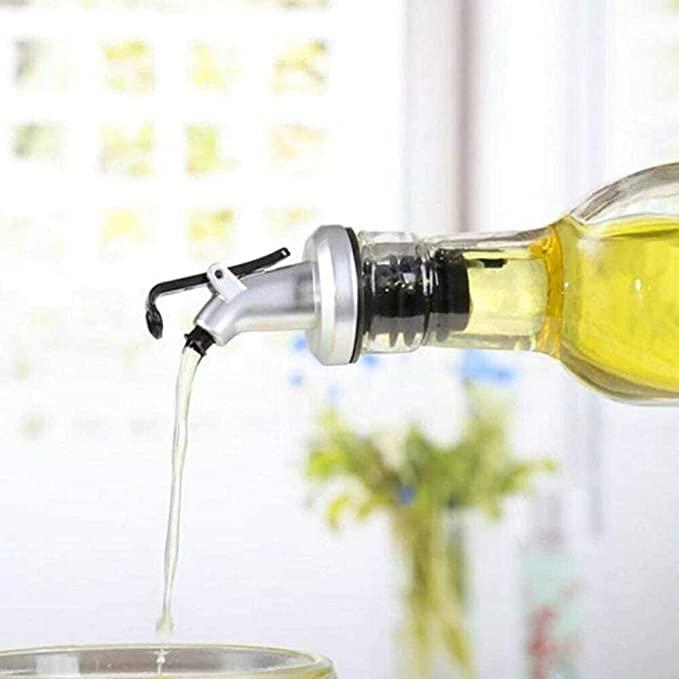 Oil Dispenser Bottle Vinegar Bottle 1000ml Glass Bottle for Cooking Lead for Kitchen pack of 2