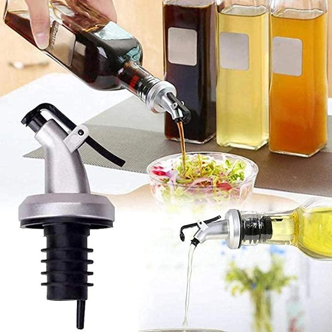 Oil Dispenser Bottle Vinegar Bottle 1000ml Glass Bottle for Cooking Lead for Kitchen pack of 2