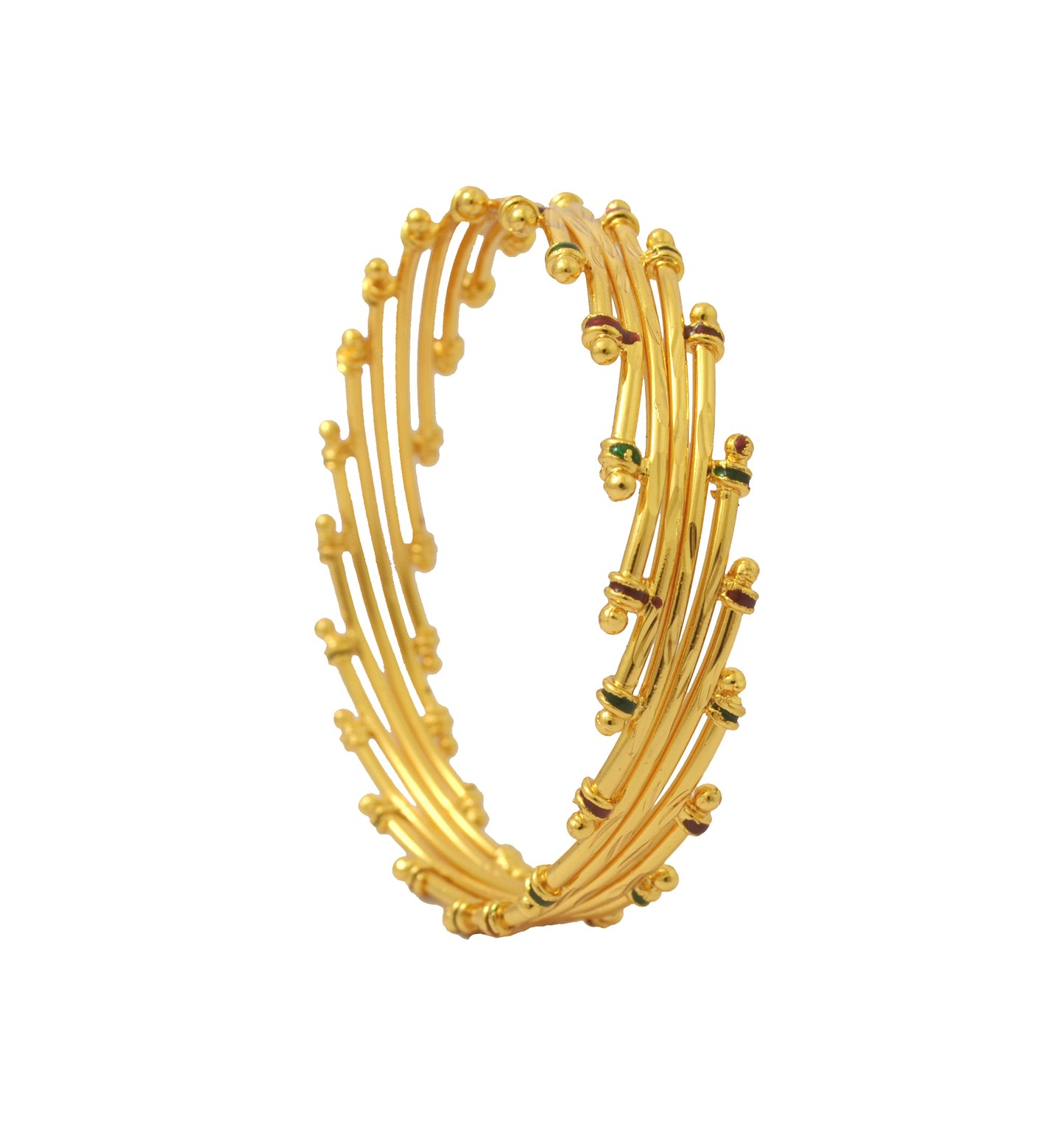 Unique design gold plated bangle - Bangle by Shrayathi
