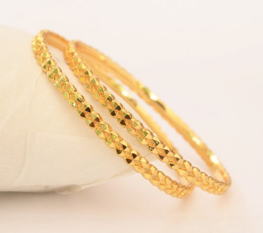 Trendy gold plated bangle - Bangle by Shrayathi