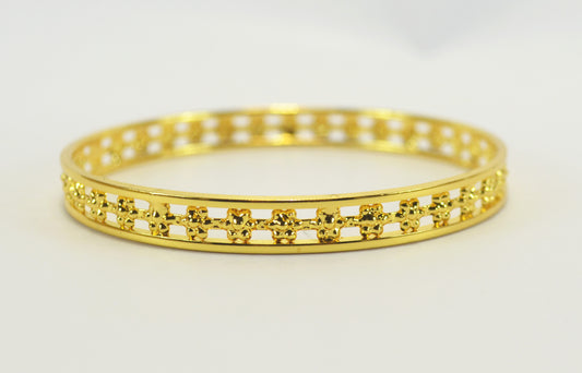 Gold plated mesh bangle - Bangle by Shrayathi