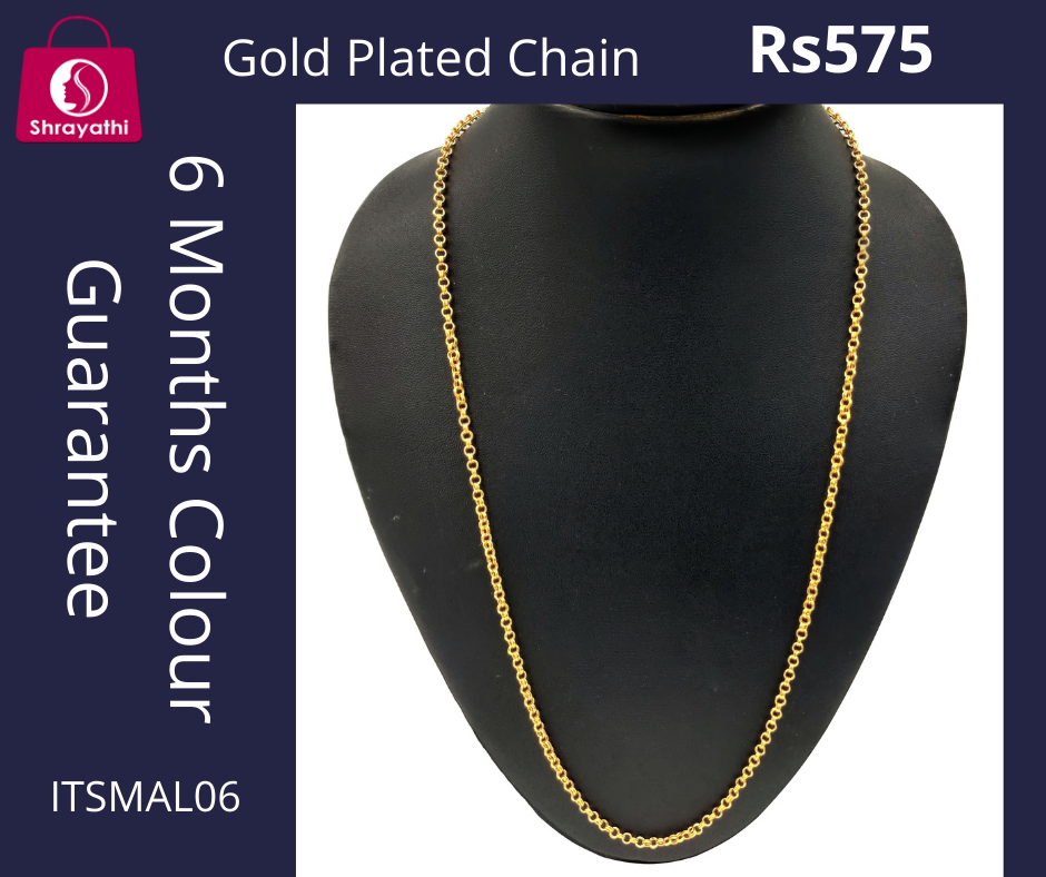 Gold Plated Necklace Chain ITSMAL06