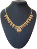 Maroon palakka necklace with 14 palakka -  by Shrayathi