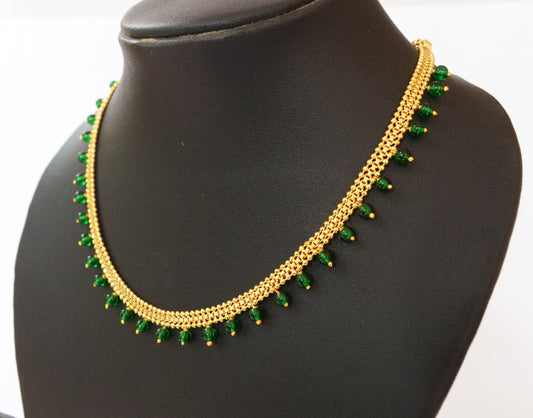 Green Beaded Necklace -  by Shrayathi