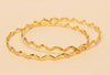Zig zag gold plated bangle -  by Shrayathi