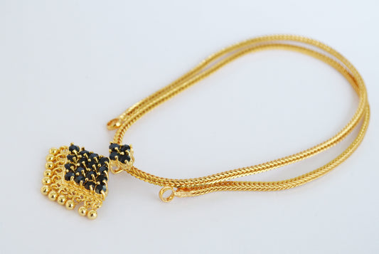 Black stone simple necklace -  by Shrayathi
