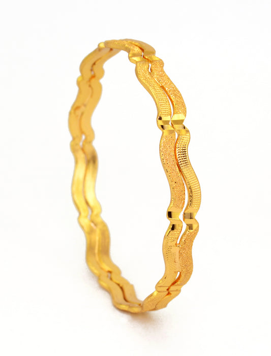 Gold plated trendy bangle - Bangle by Shrayathi