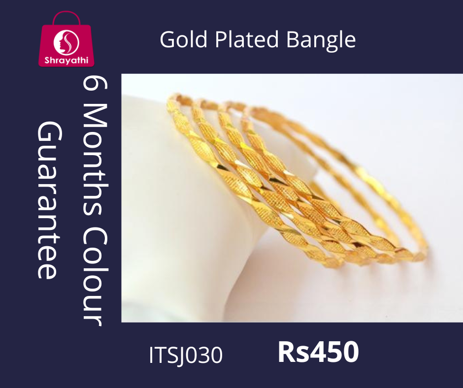 Shrayathi gold plated bangles discount