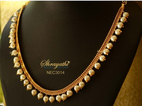 White beaded necklace
