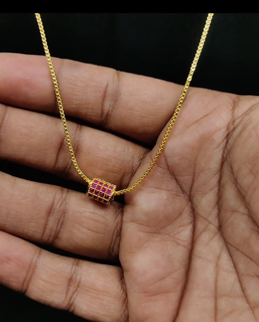 Gold plated chain and pendant